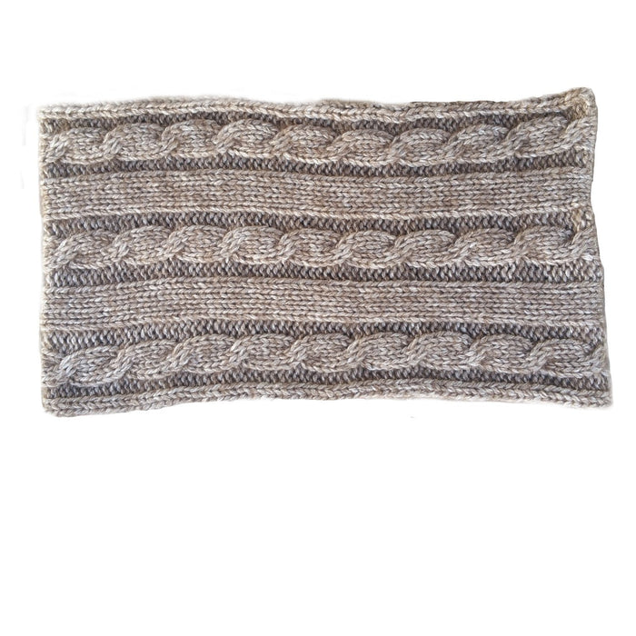 Headband - Cabled bison headgear Bison Gear The Buffalo Wool Co. Pro Gear 50% Bison 50% Silk - Natural