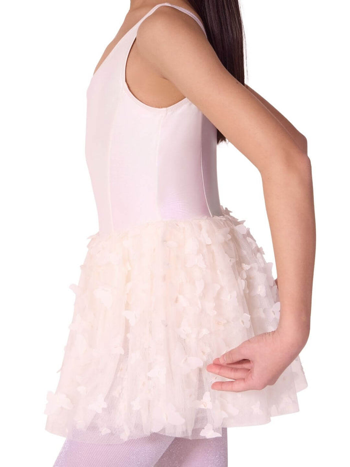 Capezio Flutter Monarch Tutu Dress, White Alyssum F12574C