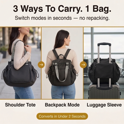 Carrova – Organized Everyday Tote with Backpack Straps