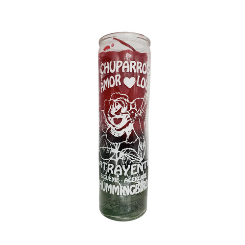 Chuparosa Veladora Roja y Verde / Hummingbird Red And Green Ritual Candle
