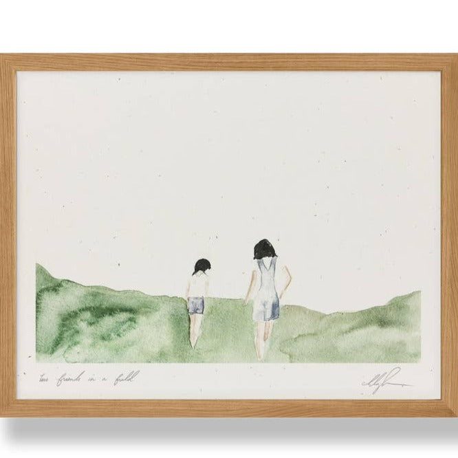 Cocoshalom "Two Friends in a Field" Art Print