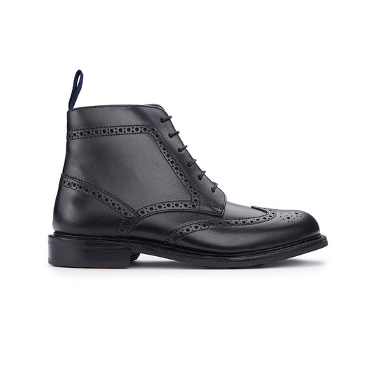 Country Brogue Boot - Black