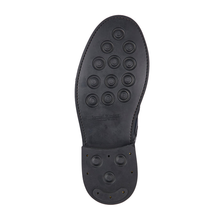 Country Brogue Boot - Navy