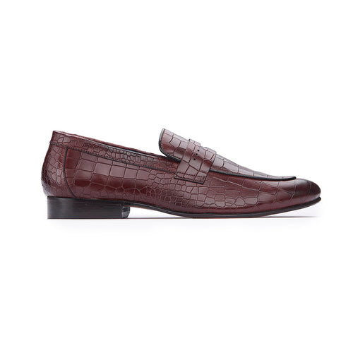 Croc Loafer - Burgundy