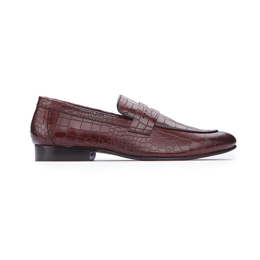 Croc Loafer - Burgundy