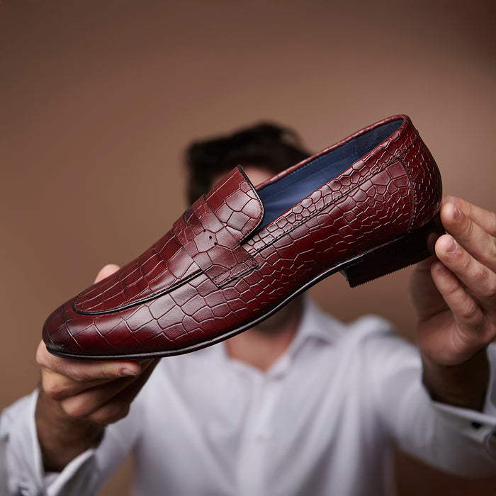 Croc Loafer - Burgundy