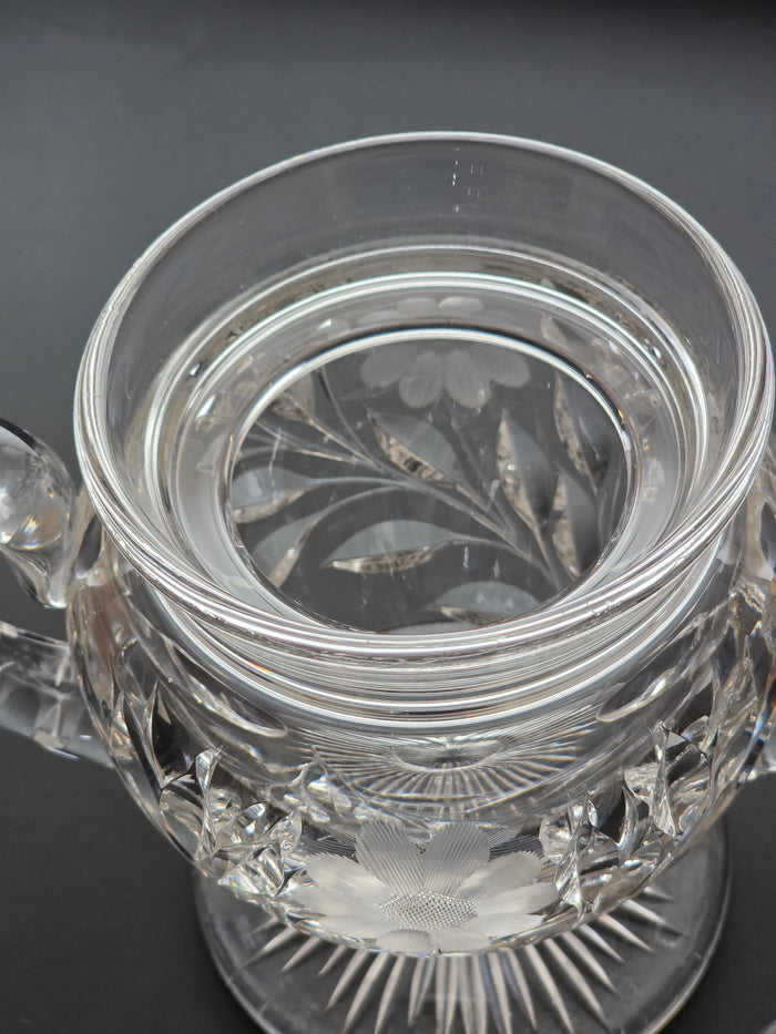 Cut Glass 2 handled compote, Antique