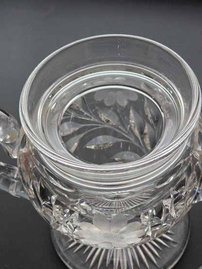 Cut Glass 2 handled compote, Antique