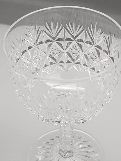 Cut glass Sherry wellington signed WEBB England Pair