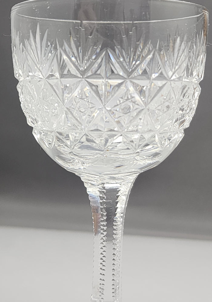 Cut glass Sherry wellington signed WEBB England Pair