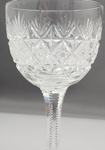 Cut glass Sherry wellington signed WEBB England Pair