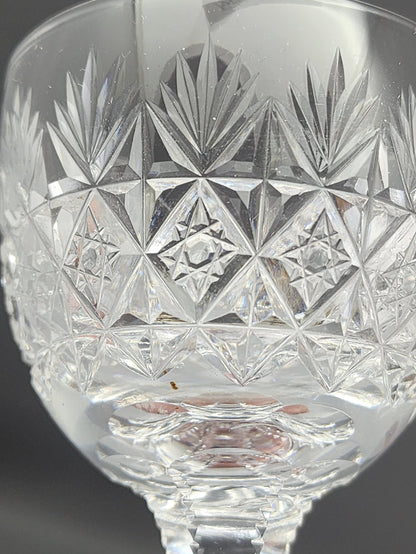 Cut glass Sherry wellington signed WEBB England Pair