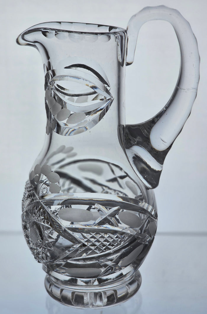 Cut glass small pitcher