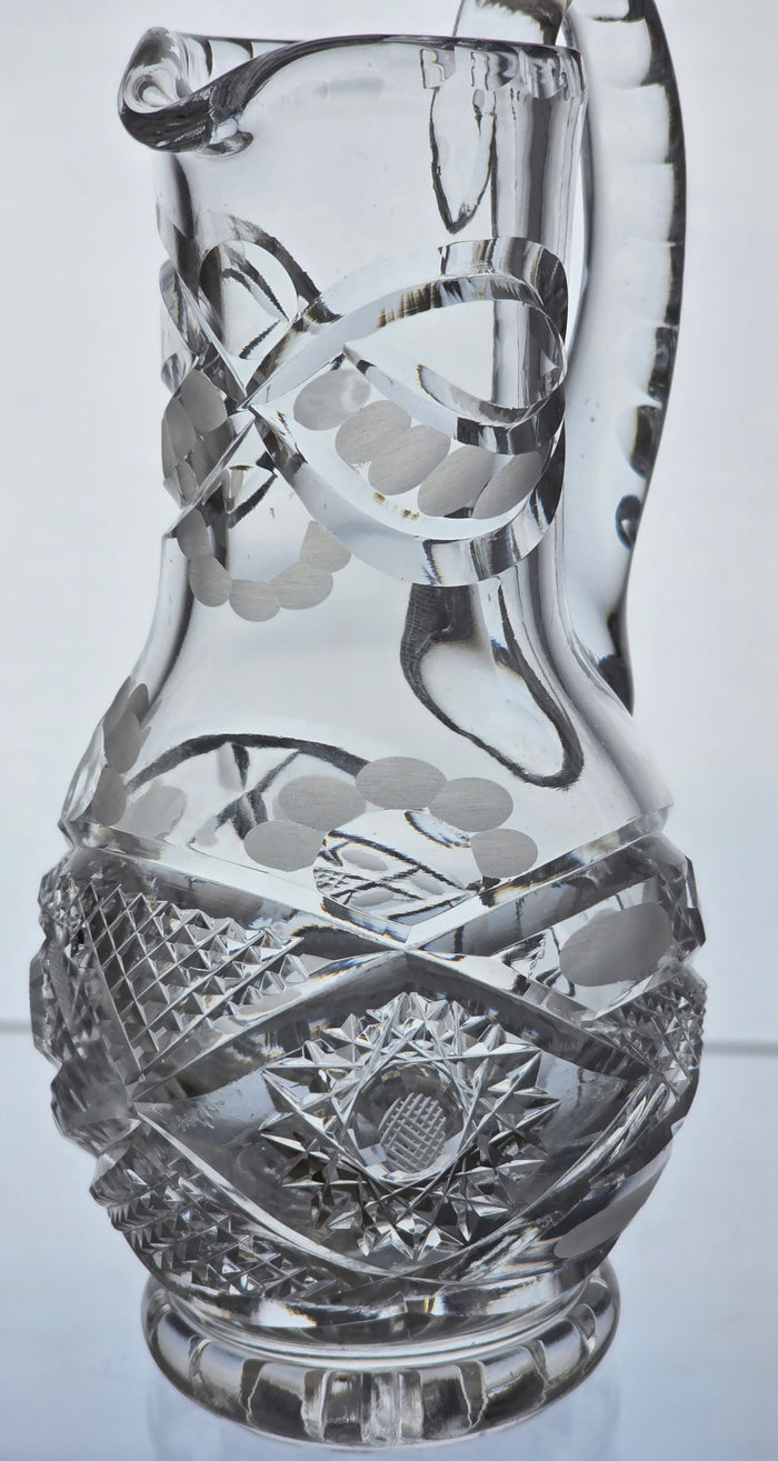 Cut glass small pitcher