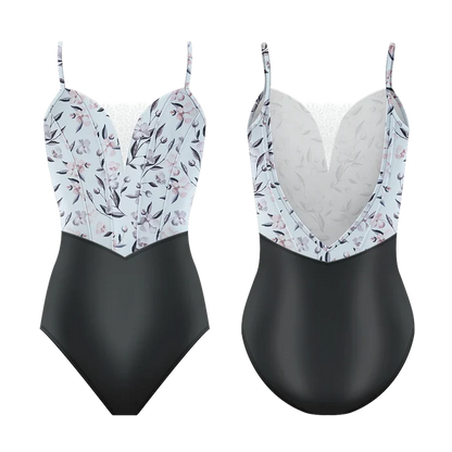 Danse De Paris Demi Antoinette Camisole Leotard, Petale Ebony L0005L