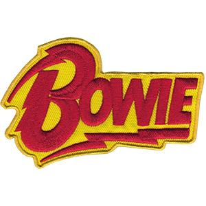 david bowie "bowie" logo patch