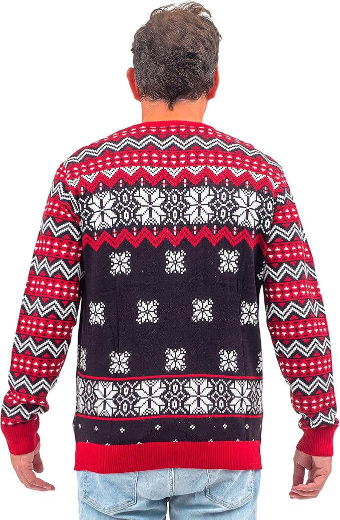 Death Row Records Inmate Fair Isle Adult Unisex Ugly Christmas Sweater - TVStoreOnline