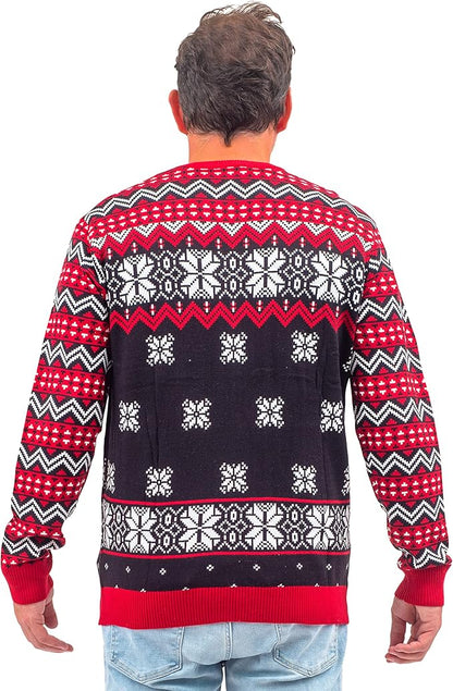 Death Row Records Inmate Fair Isle Adult Unisex Ugly Christmas Sweater - TVStoreOnline