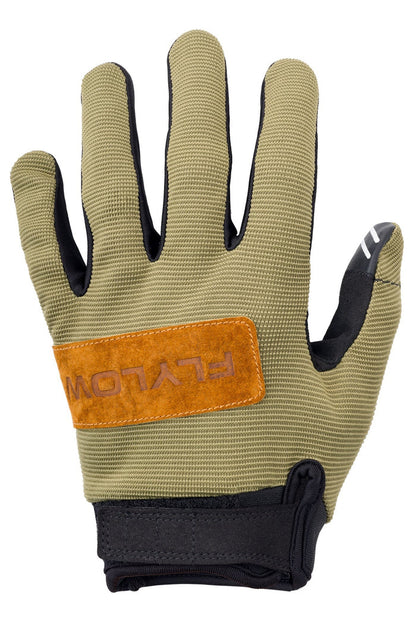Green glove with black accents and a visible brand logo on a white background