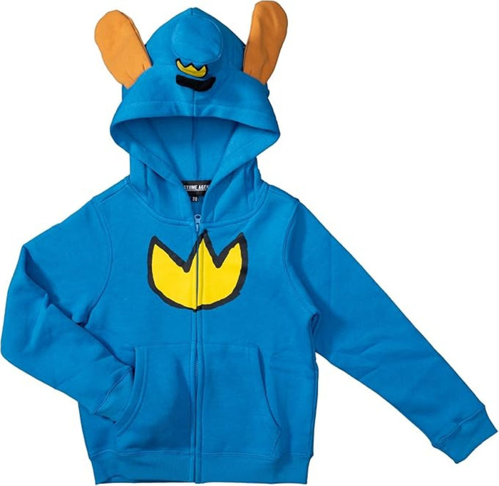 Dog Police Man Super Hero Youth Halloween Costume Hoodie with Ears and Attached Hat Kids Cosplay Zip Up Jacket - TVStoreOnline