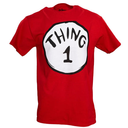 Dr Seuss Thing 1 Adult Short Sleeves Red T-Shirt - TVStoreOnline