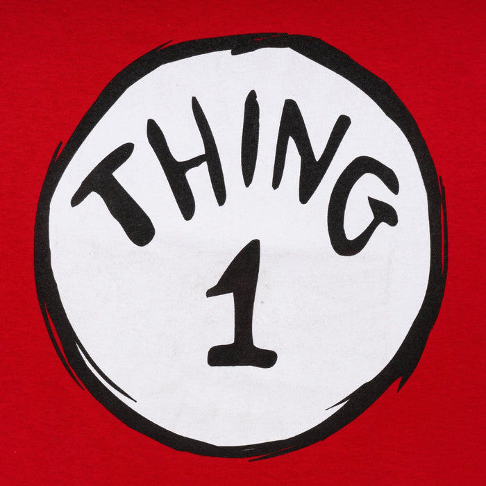 Dr Seuss Thing 1 Adult Short Sleeves Red T-Shirt - TVStoreOnline