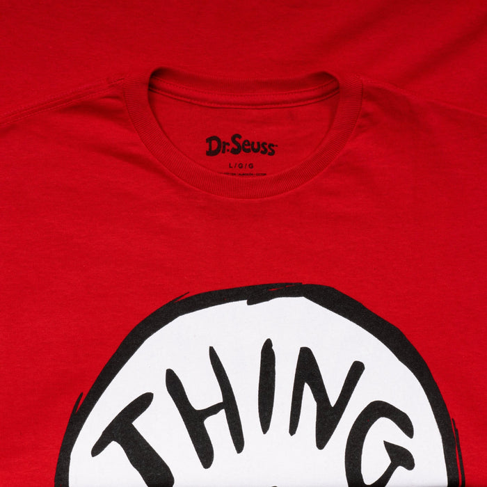 Dr Seuss Thing 1 Adult Short Sleeves Red T-Shirt - TVStoreOnline