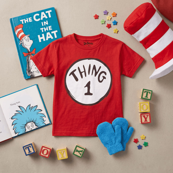 Dr. Seuss Thing 1 or Thing 2 Kids Youth Halloween Cosplay Costume T-Shirt - TVStoreOnline