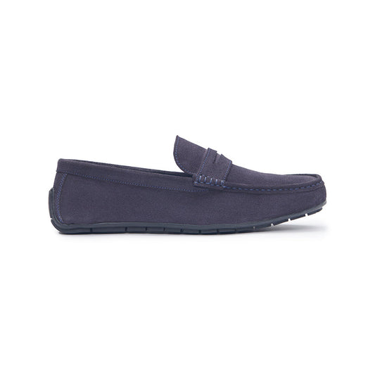 Driving Shoe - Navy Suede