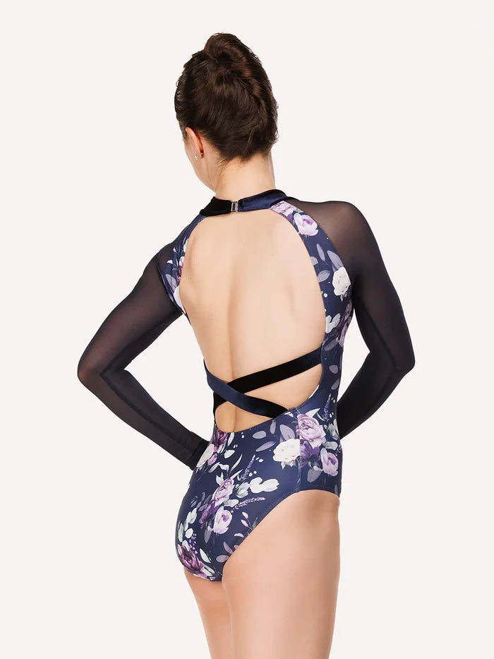 Eleve Dancewear Ivy Long Sleeve Leotard, Moonlit Garden
