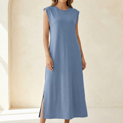 Ellara – Wrinkle Free Maxi Dress with Side Slit