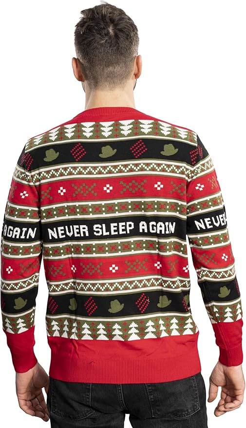 Elm Street Freddy Krueger Never Sleep Knitted Ugly Christmas Sweater - TVStoreOnline