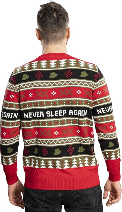 Elm Street Freddy Krueger Never Sleep Knitted Ugly Christmas Sweater - TVStoreOnline