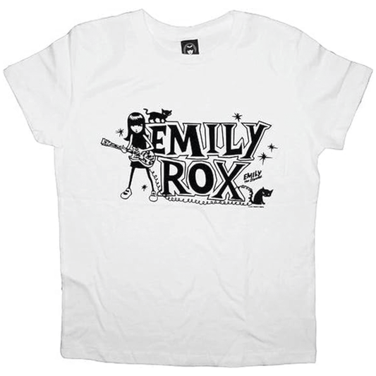 Emily ROX White Juniors T-Shirt - TVStoreOnline