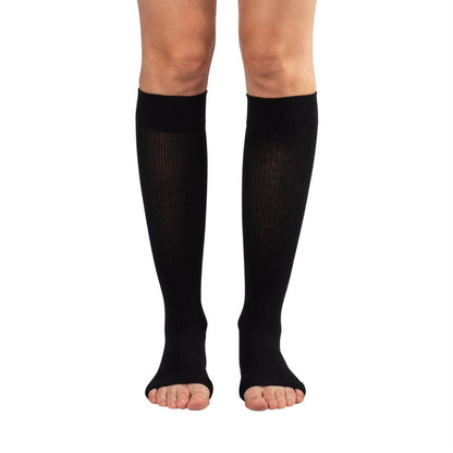 Essentials Cotton Below Knee Socks Open Toe 30-40mmHg