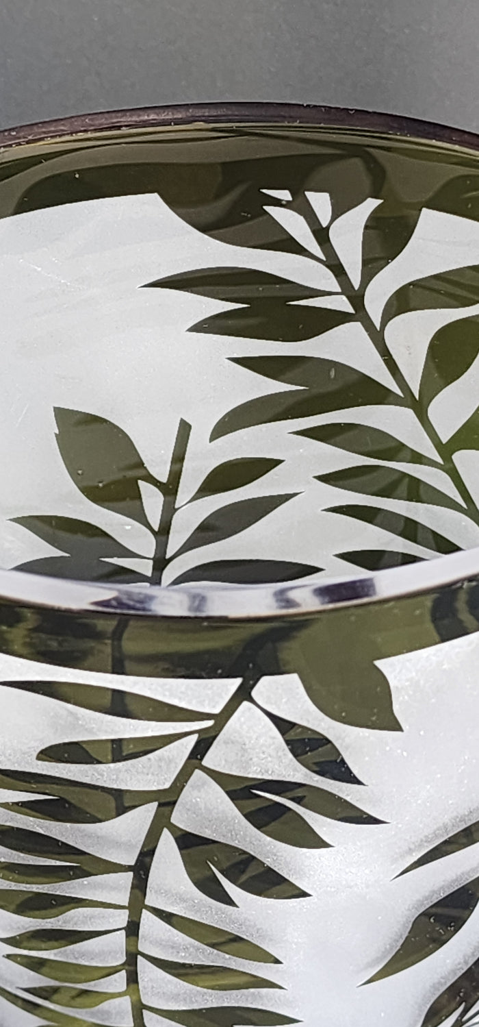 Etched to clear VASE green