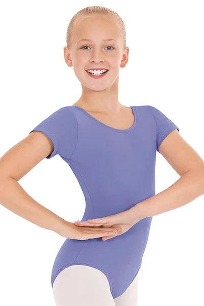 Eurotard Kids Cotton Lycra® Short Sleeve Leotard, Lilac 1043