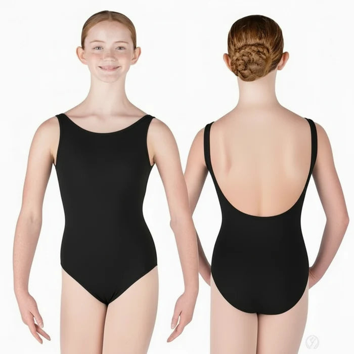 Eurotard Kids Microfiber Open Back Tank Leotard, 44492c