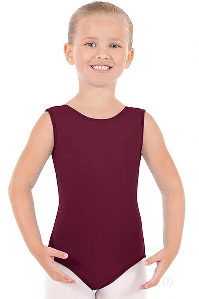 Eurotard Kids Microfiber Tank Leotard, Burgundy 4489