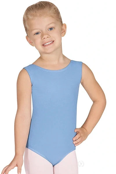 Eurotard Kids Microfiber Tank Leotard, Light Blue 4489