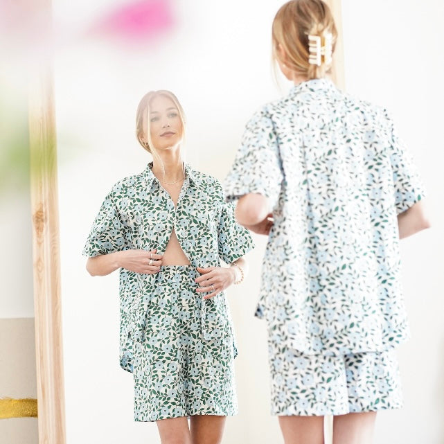 Eve Gravel Floral Artemis Shorts at Golden Rule Gallery in Excelsior, MN