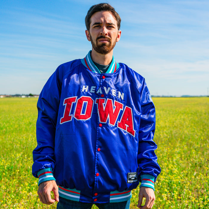 [ Fall Out Boy x Iowa Cubs ] Heaven Iowa Satin Jacket - Official League
