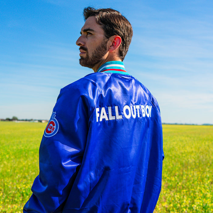 [ Fall Out Boy x Iowa Cubs ] Heaven Iowa Satin Jacket - Official League