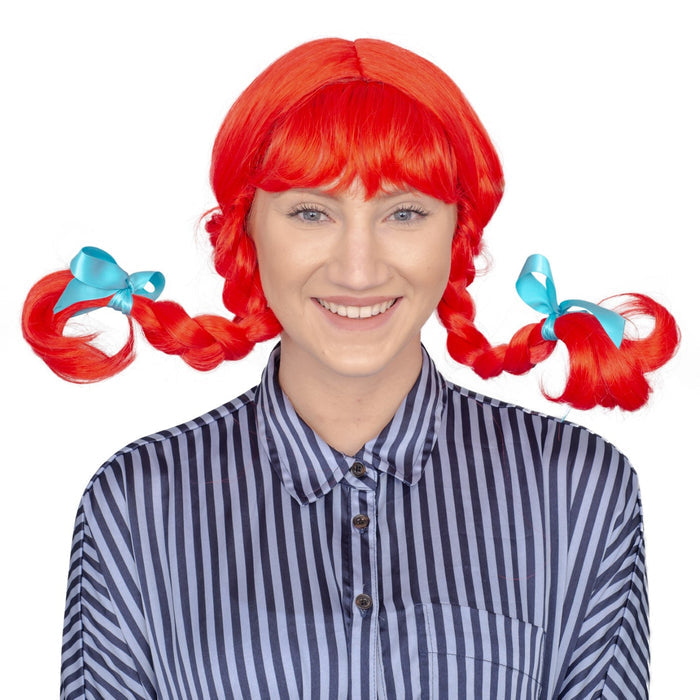 Fast Food Red Hair with Braids Adult Deluxe Halloween Costume Cosplay Wig - TVStoreOnline