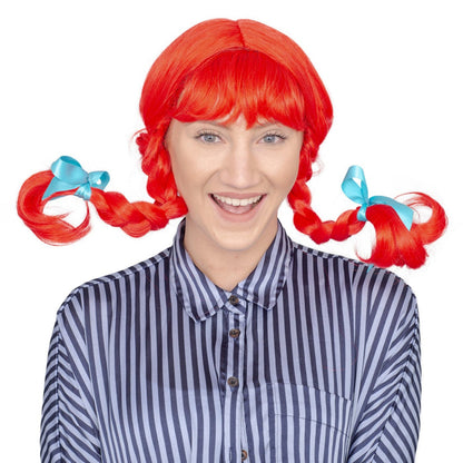 Fast Food Red Hair with Braids Adult Deluxe Halloween Costume Cosplay Wig - TVStoreOnline