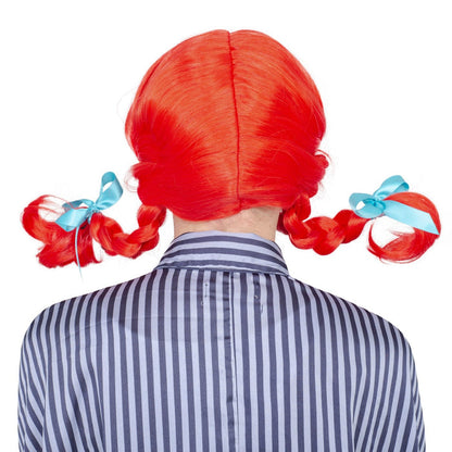 Fast Food Red Hair with Braids Adult Deluxe Halloween Costume Cosplay Wig - TVStoreOnline
