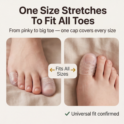 Feeluxe – Breathable Silicone Toe Caps for All Day Comfort (10 Pieces)