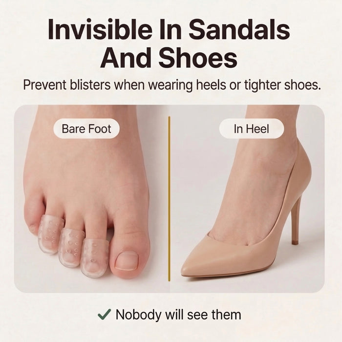 Feeluxe – Breathable Silicone Toe Caps for All Day Comfort (10 Pieces)