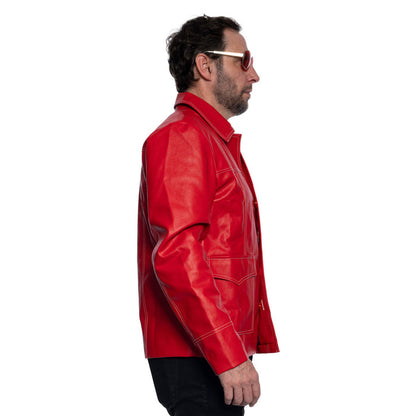 Fight Club Tyler Durden Leather Jacket Halloween Costume Right side pose