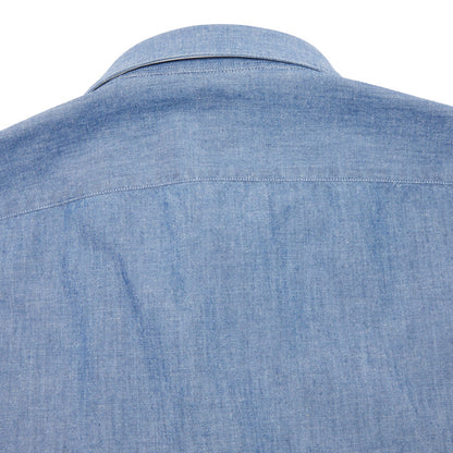 Finamore Tokyo Luigi Cotton Shirt in Light Denim